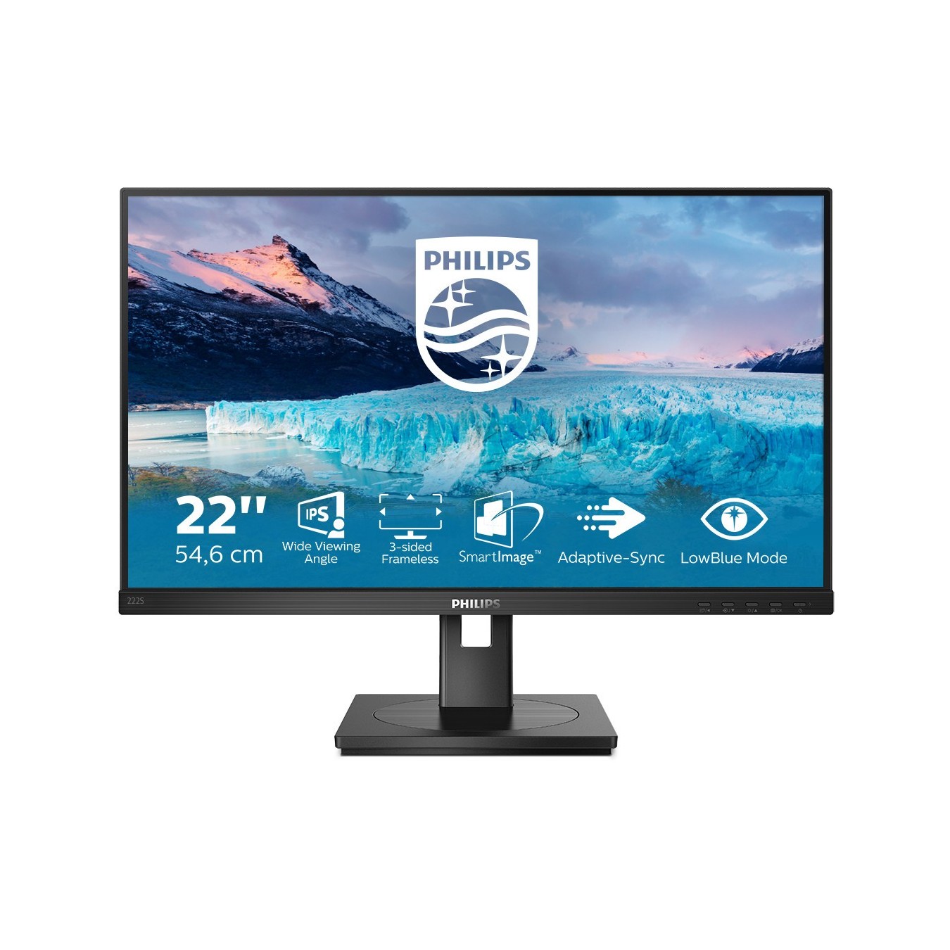 Philips S Line - 222S1AE 00 - 54.6 cm (21.5 inches) - 1920x1080 - Full HD - LCD - 4 ms - Black