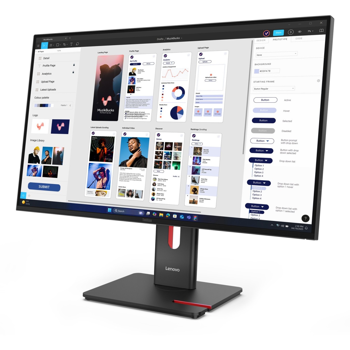 Lenovo ThinkVision - T32UD-40 - 31.5 inch UHD HDMI DP USB-C DOC — Buy in Cyprus with Fast Delivery