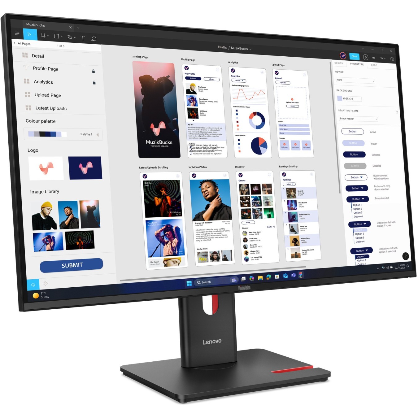 Lenovo ThinkVision - T32UD-40 - 31.5 inch UHD HDMI DP USB-C DOC — Buy in Cyprus with Fast Delivery