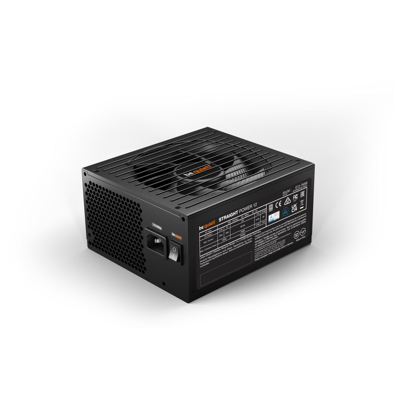 Be Quiet Straight Power 12 - BN336 - 750W 80 PLUS Platinum, Fully-Modular, ATX 3.1, Black — Buy in Cyprus with Fast Delivery