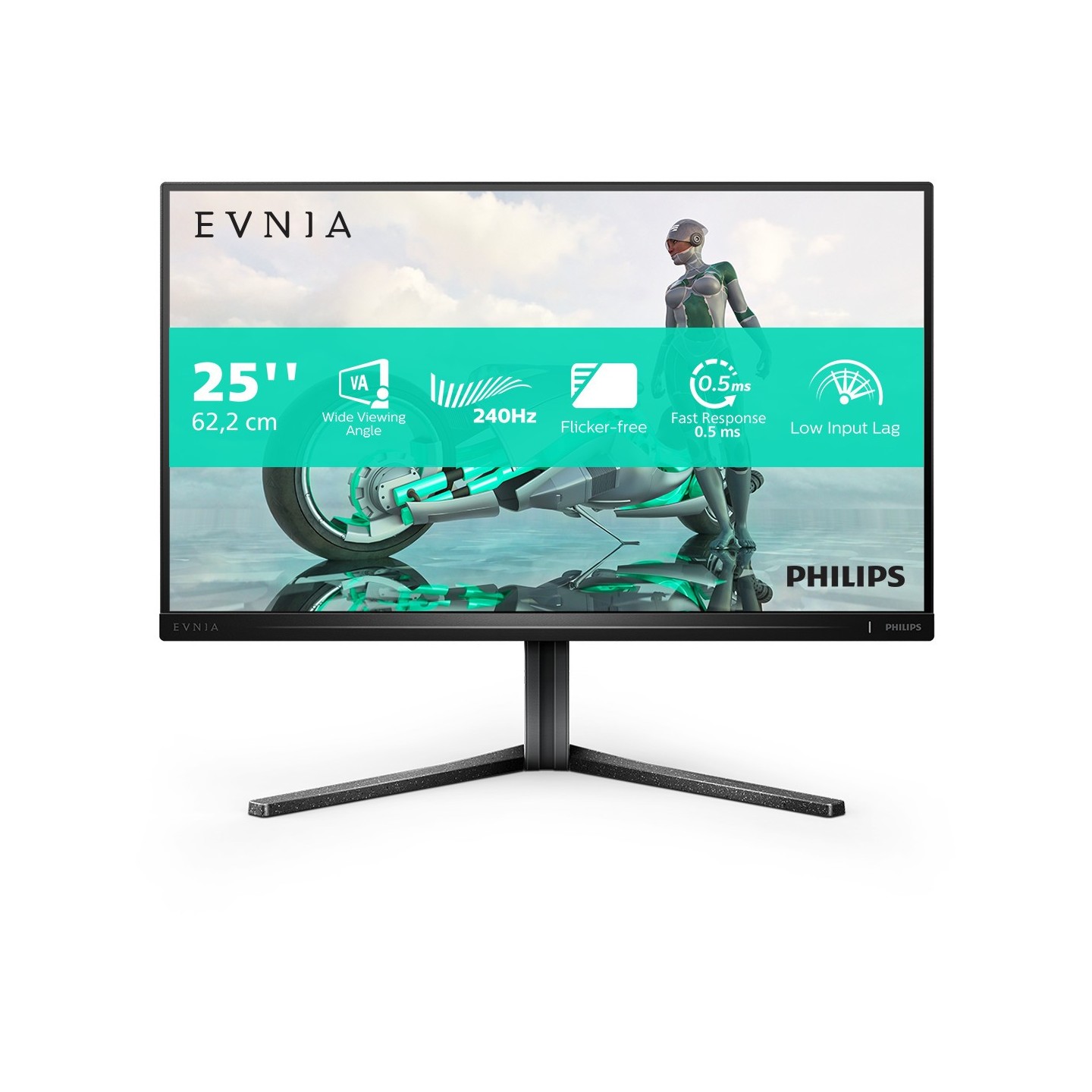 Philips Evnia 25M2N3200W/00 24.5" 1080p VA 0.5ms 240Hz HDMI2.0 DP1.4 VESA (Boxed) — Buy in Cyprus with Fast Delivery