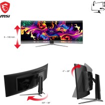 MPG Curved Gaming Monitor - 491CQPDE - QD-OLED Curved Gaming Monitor 124.46 cm (49'') — Buy in Cyprus with Fast Delivery