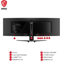 MPG Curved Gaming Monitor - 491CQPDE - QD-OLED Curved Gaming Monitor 124.46 cm (49'') — Buy in Cyprus with Fast Delivery
