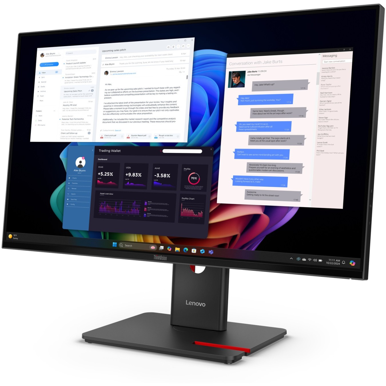 Lenovo ThinkVision - T27UD-40 - (27') UHD HDMI DP USB-C DOC — Buy in Cyprus with Fast Delivery