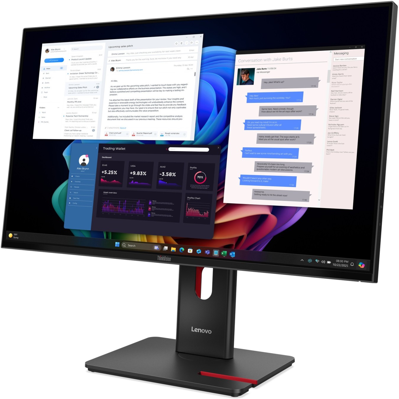 Lenovo ThinkVision - T27UD-40 - (27') UHD HDMI DP USB-C DOC — Buy in Cyprus with Fast Delivery