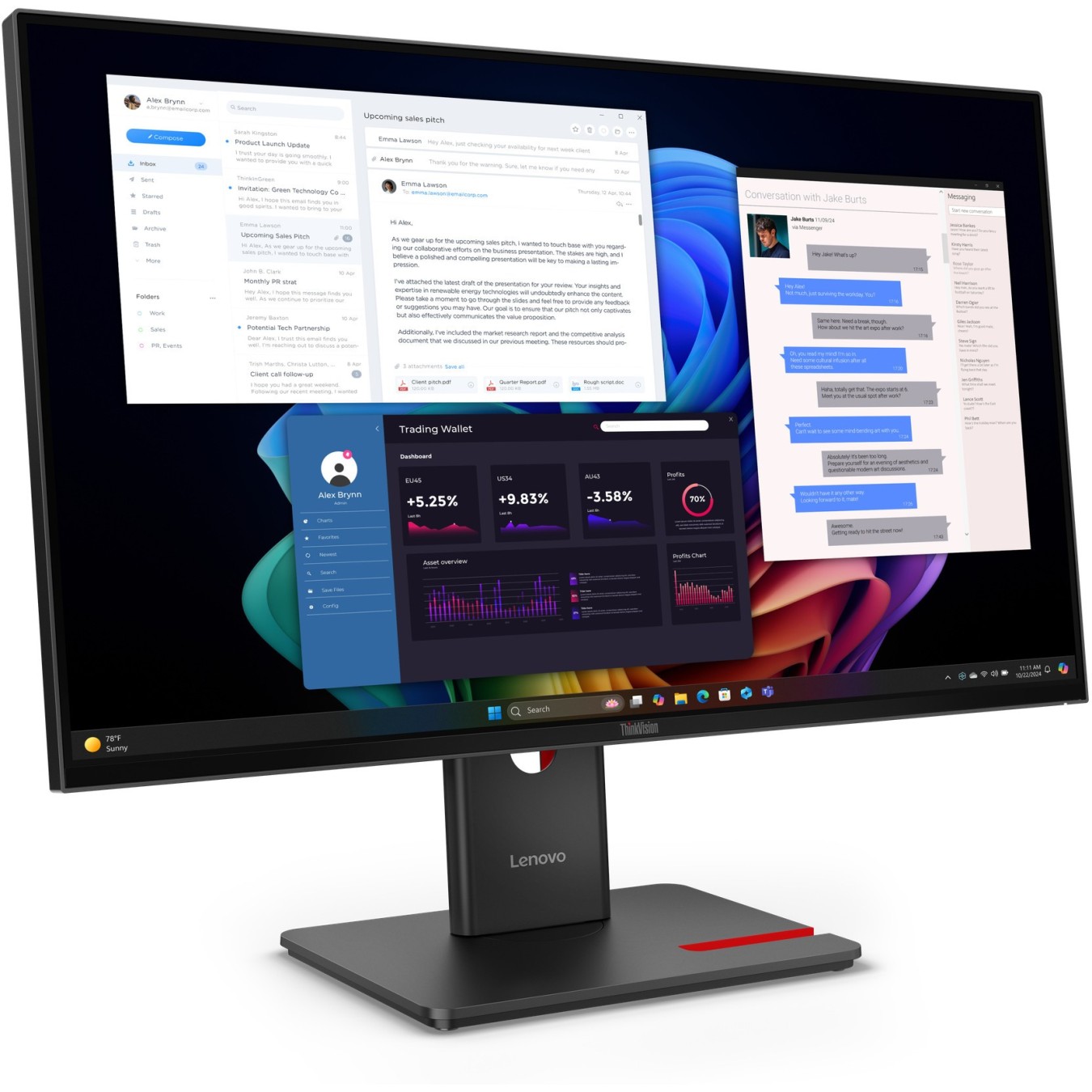 Lenovo ThinkVision - T27UD-40 - (27') UHD HDMI DP USB-C DOC — Buy in Cyprus with Fast Delivery