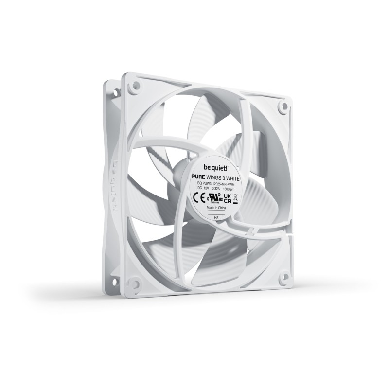 Buy be quiet! Pure Wings 3 120mm White - BL110 - PWM Case Fan, 1600 RPM, Quiet R... in Cyprus, Nicosia, Limassol, Larnaka, Pafos