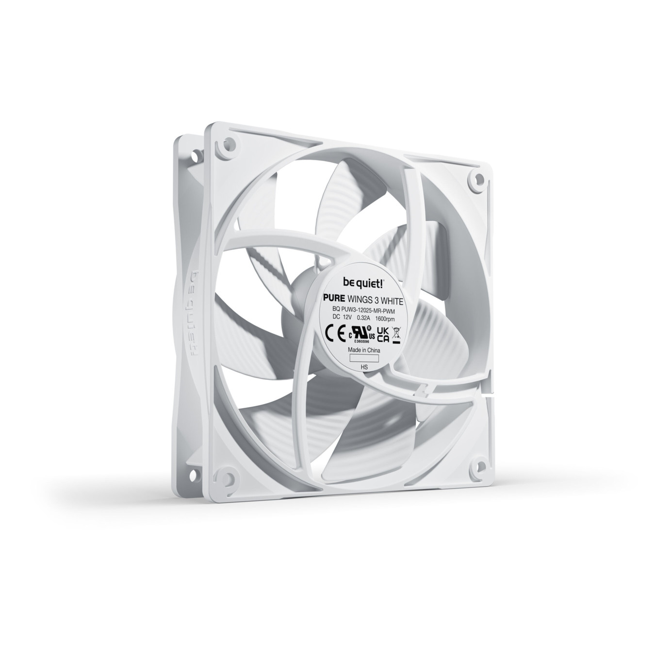 be quiet! Pure Wings 3 120mm White - BL110 - PWM Case Fan, 1600 RPM, Quiet Rifle Bearing — Buy in Cyprus with Fast Delivery