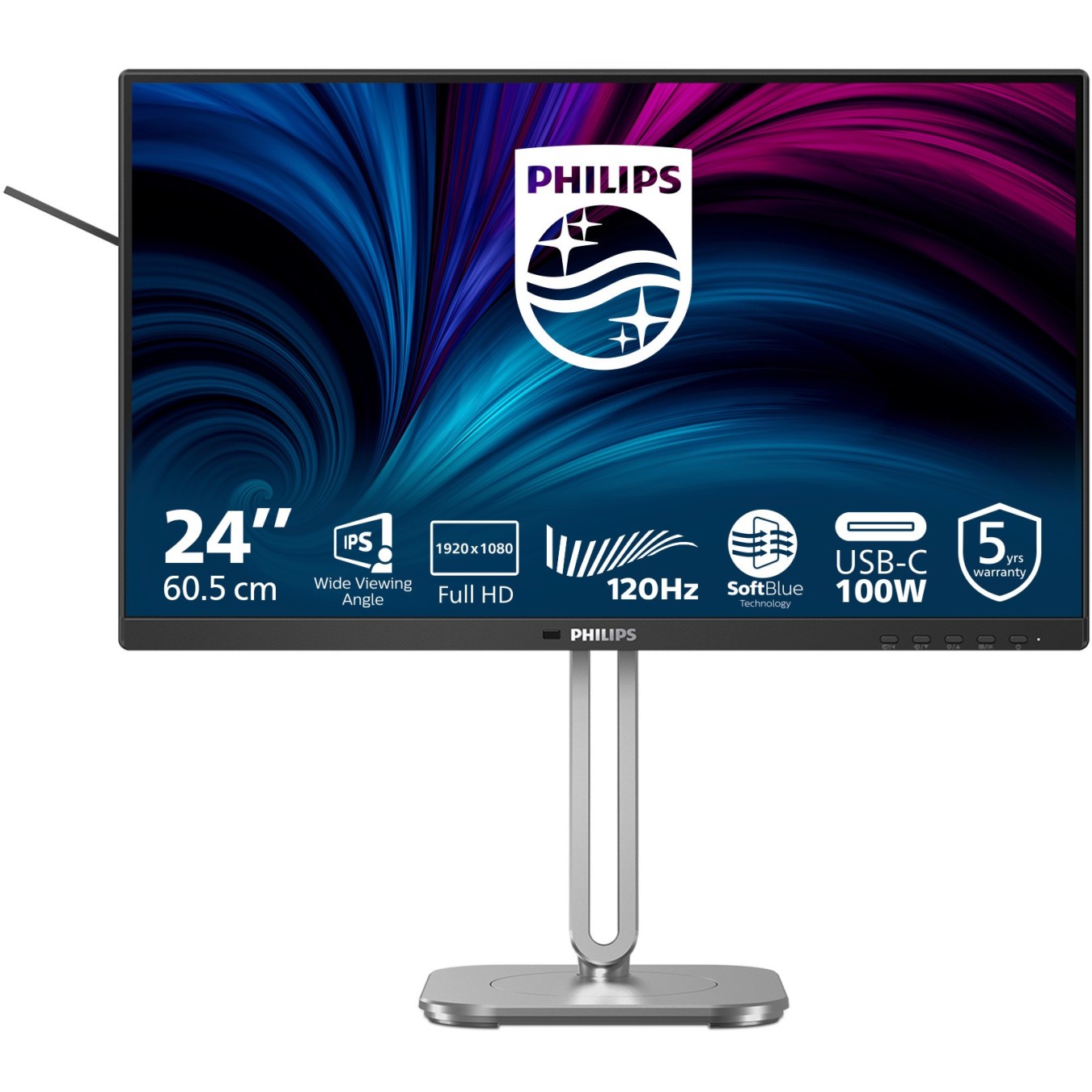 PHILIPS Monitor - 24B2U4301/00 - 60.45 cm (23.8") diagonal, 1920x1080, HDMI, DP, USB — Buy in Cyprus with Fast Delivery