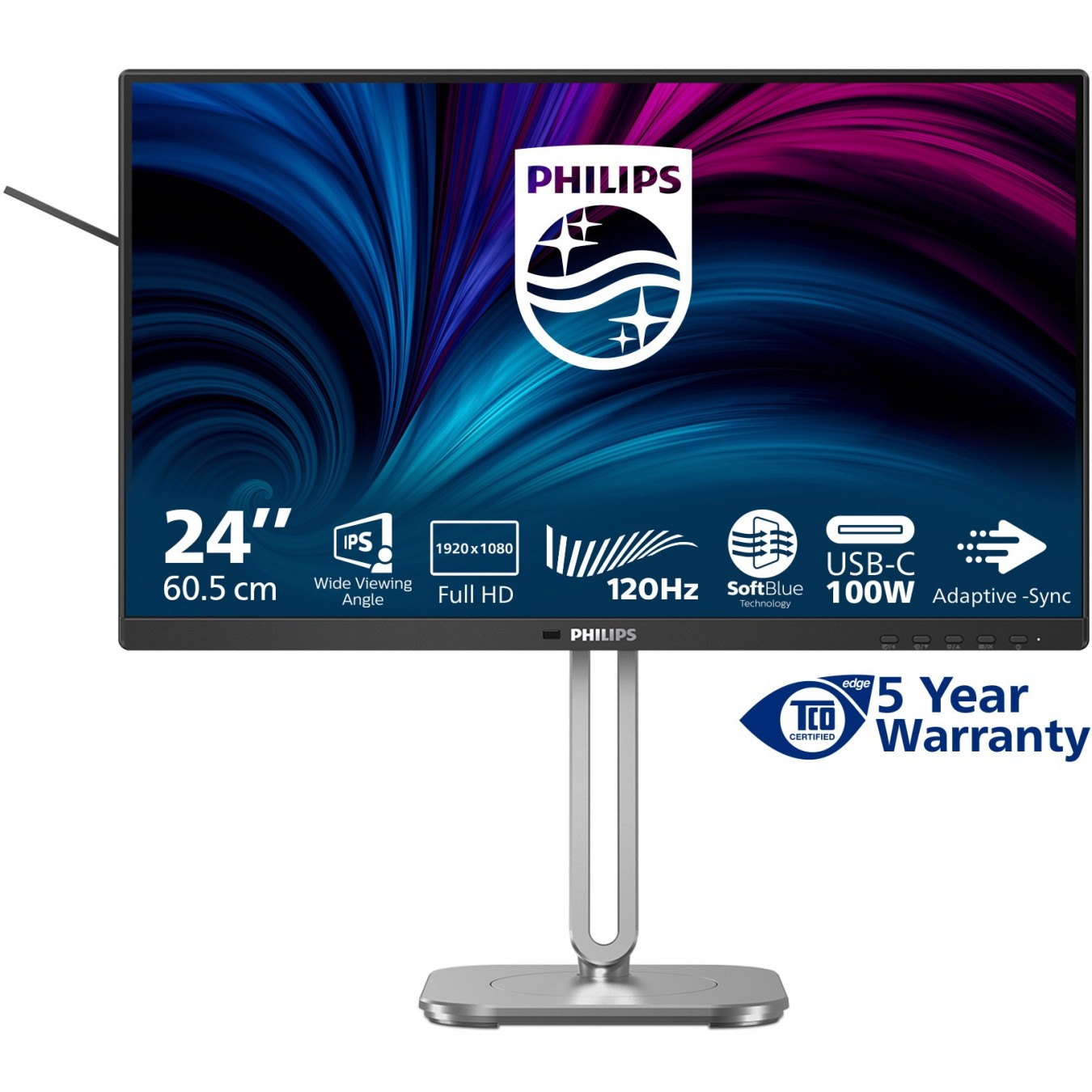 PHILIPS Monitor - 24B2U4301/00 - 60.45 cm (23.8") diagonal, 1920x1080, HDMI, DP, USB — Buy in Cyprus with Fast Delivery