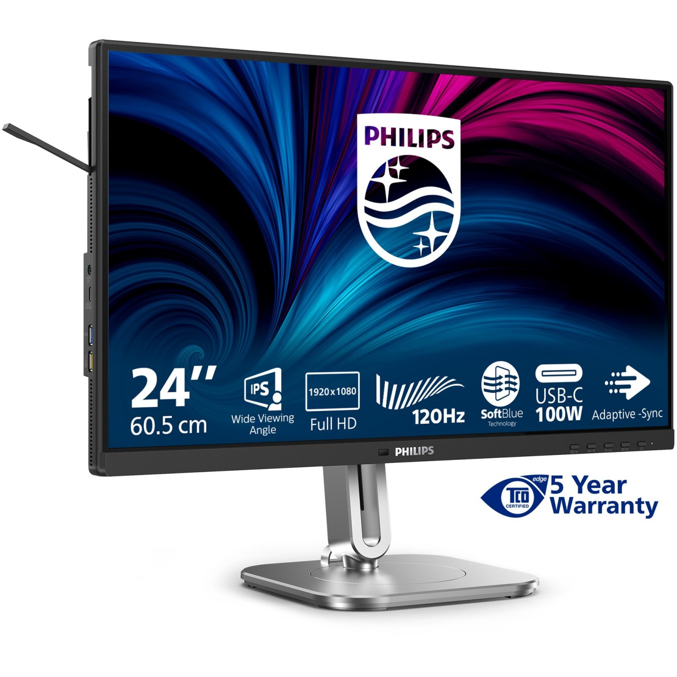 PHILIPS Monitor - 24B2U4301/00 - 60.45 cm (23.8") diagonal, 1920x1080, HDMI, DP, USB — Buy in Cyprus with Fast Delivery