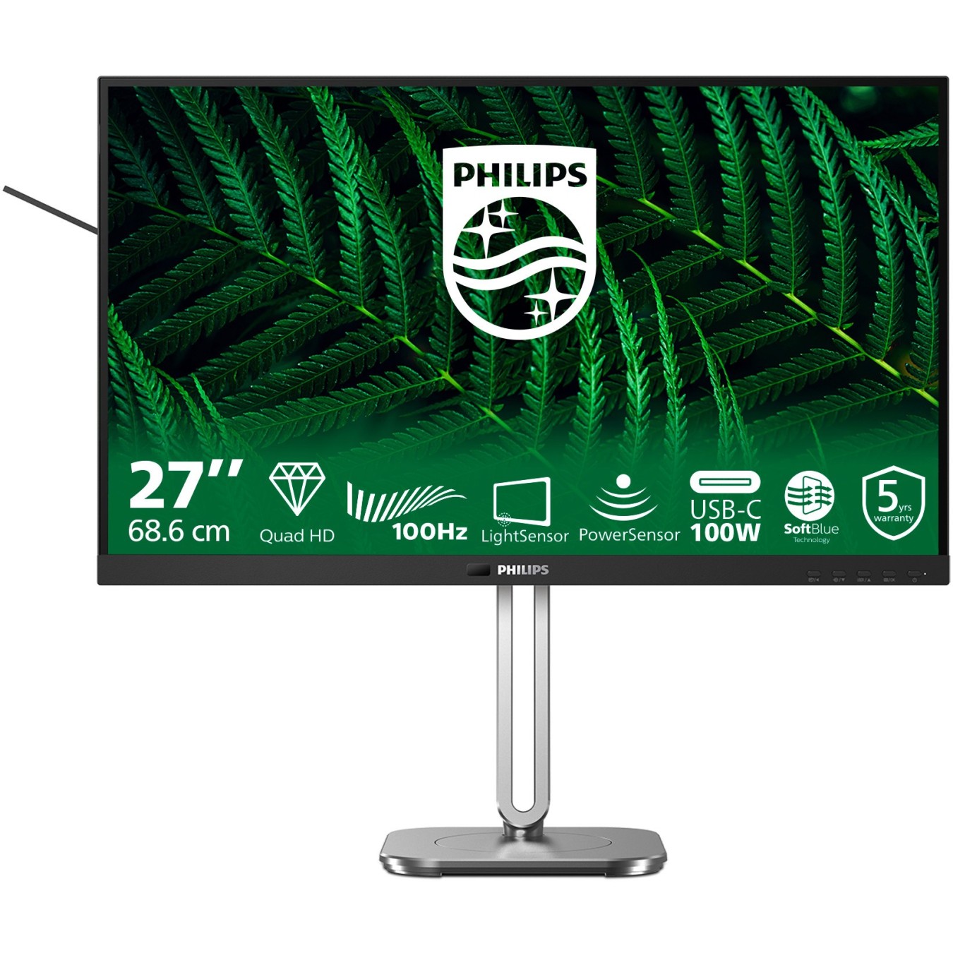 Philips Monitor - 27B2G5601 - 68.5cm (27.0') 16:09 HDMI+DP+USB-C IPS — Buy in Cyprus with Fast Delivery