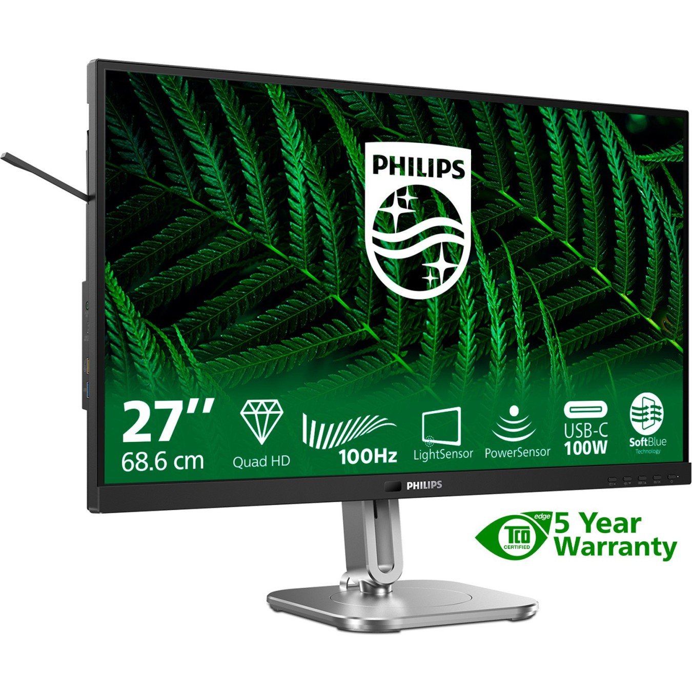 Philips Monitor - 27B2G5601 - 68.5cm (27.0') 16:09 HDMI+DP+USB-C IPS — Buy in Cyprus with Fast Delivery