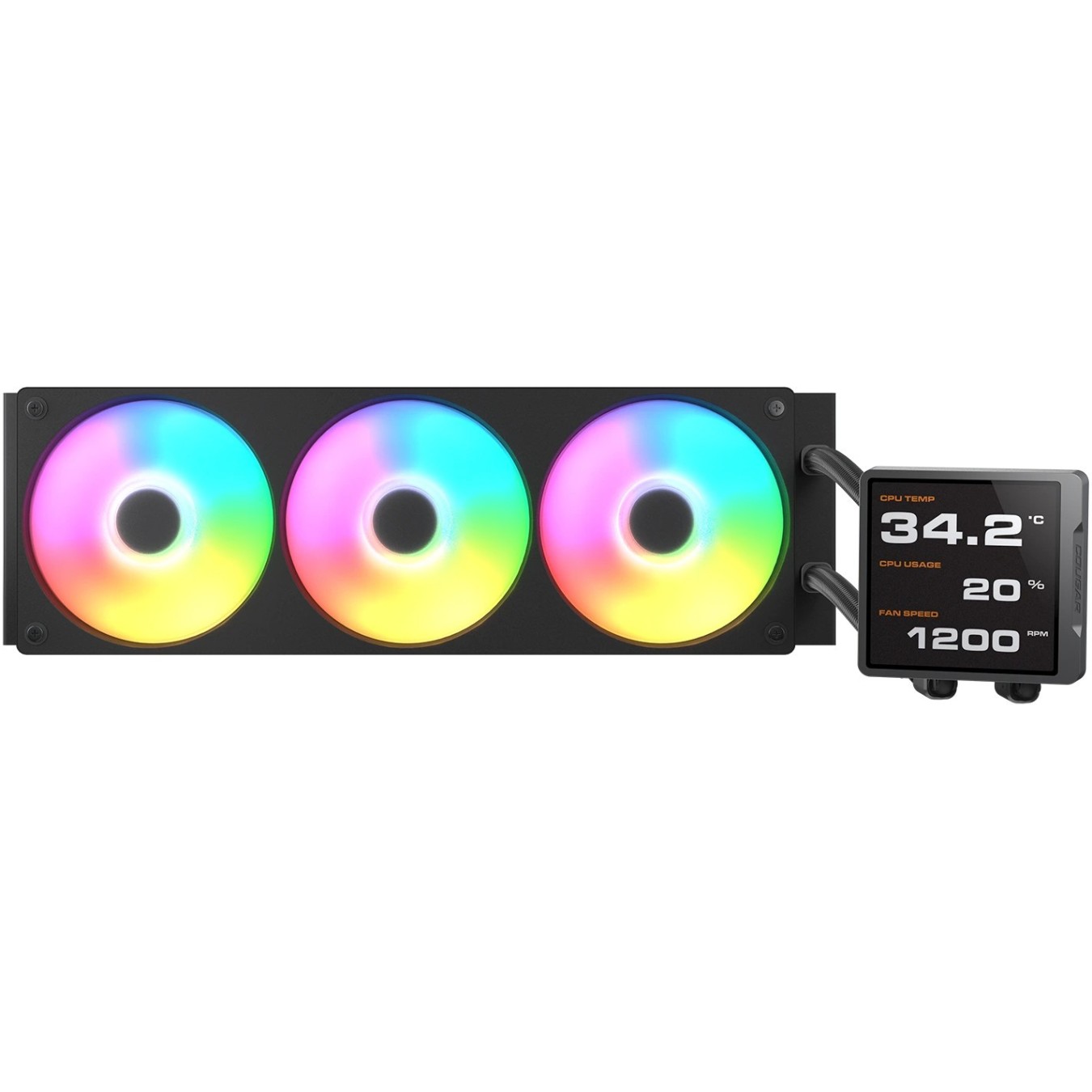 Cougar Poseidon Vistek Pro 360 ARGB CPU Liquid Cooler – 3.95in LCD Display | Armenius Store