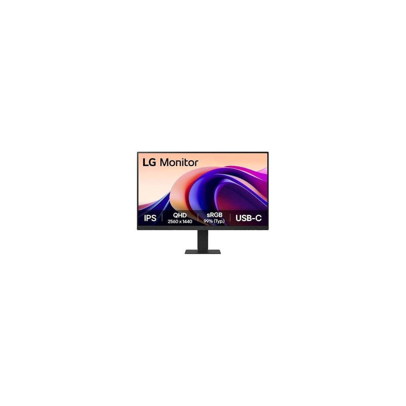 60.5 cm 23.8\" (2560×1440) LG - 24U631A-B - 16:9 QHD IPS 5 ms 100 Hz USB-C HDMI DisplayPort VESA Black