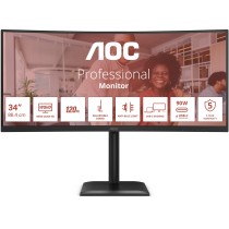 AOC Monitor - CU34E4CV - 86.0cm (34') 21:9 2xHDMI+DP+USB-C Curved Black — Buy in Cyprus with Fast Delivery