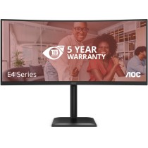 AOC Monitor - CU34E4CV - 86.0cm (34') 21:9 2xHDMI+DP+USB-C Curved Black — Buy in Cyprus with Fast Delivery