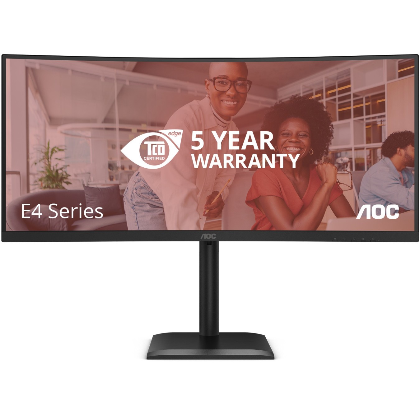 AOC Monitor - CU34E4CV - 86.0cm (34') 21:9 2xHDMI+DP+USB-C Curved Black — Buy in Cyprus with Fast Delivery