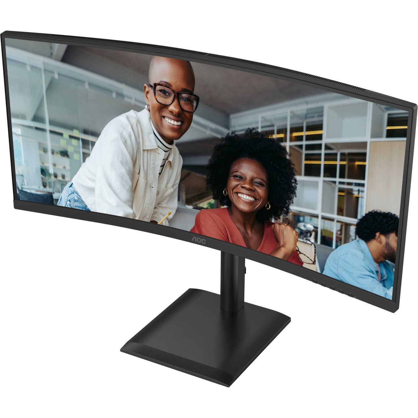 AOC Monitor - CU34E4CV - 86.0cm (34') 21:9 2xHDMI+DP+USB-C Curved Black — Buy in Cyprus with Fast Delivery