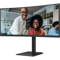AOC Monitor - CU34E4CV - 86.0cm (34') 21:9 2xHDMI+DP+USB-C Curved Black — Buy in Cyprus with Fast Delivery