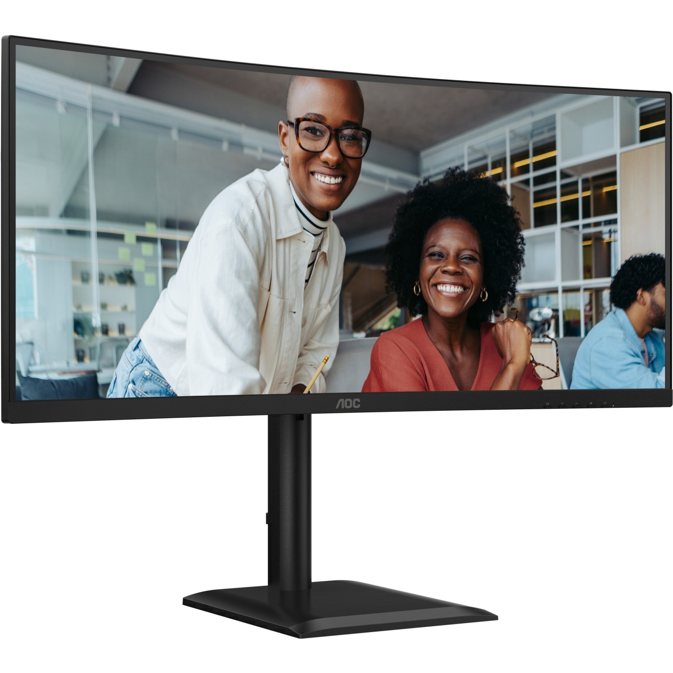 AOC Monitor - CU34E4CV - 86.0cm (34') 21:9 2xHDMI+DP+USB-C Curved Black — Buy in Cyprus with Fast Delivery