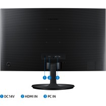 Samsung Monitor - S24C364EAU - 61cm 24'' (1920x1080) Essential Curved 16:9 4ms HDMI VGA Full HD Black