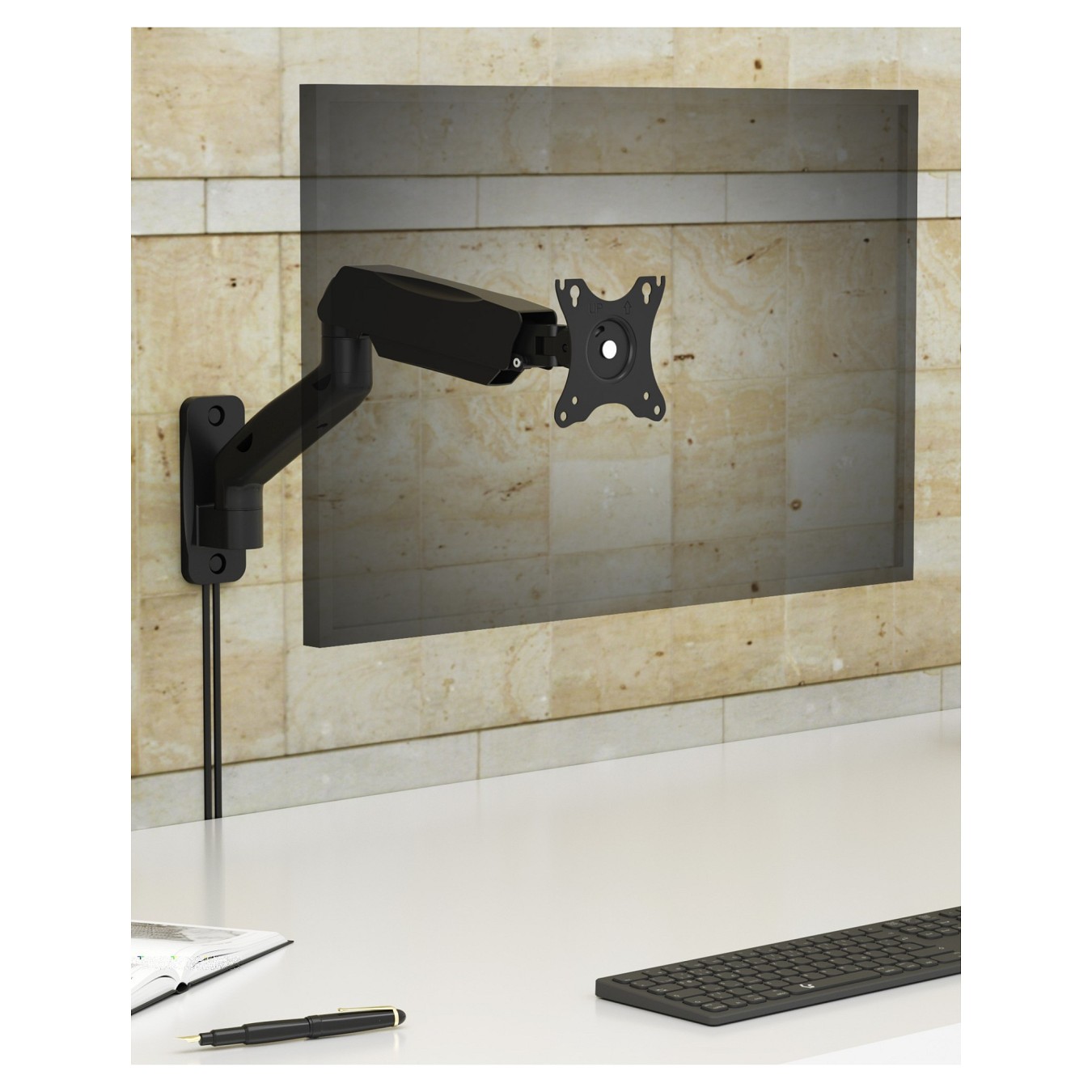ICY BOX Wall Mount - IB-MS103-W - for 1 monitor up to 32", 9 kg, VESA Black — Buy in Cyprus with Fast Delivery