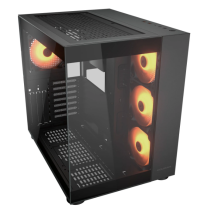 Cougar FV150 RGB Mid Tower PC Case – Dual Chamber Black | Armenius Store