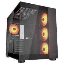 Cougar FV150 RGB Mid Tower PC Case – Dual Chamber Black | Armenius Store