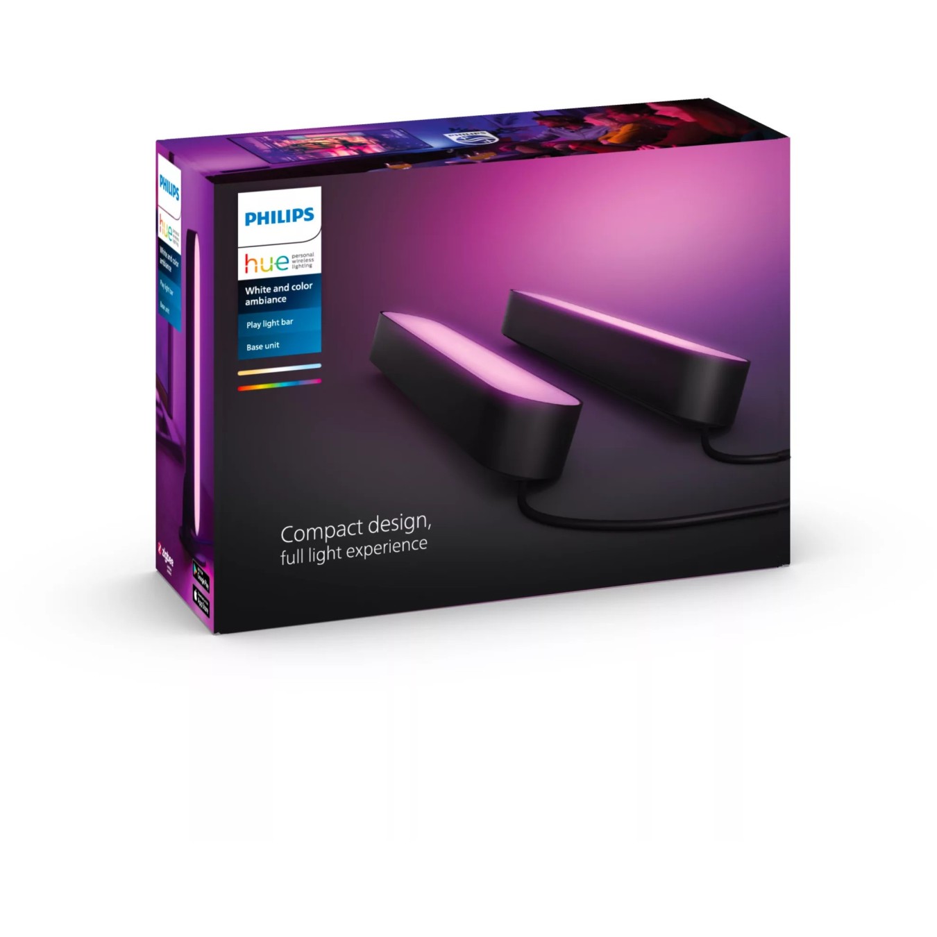 Philips Hue White & Color Ambiance Play Lightbar - 2x Lightbar - Black - 2x530 lm — Buy in Cyprus with Fast Delivery