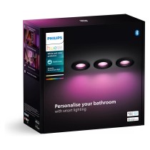 Philips Hue White & Color Ambiance Xamento Recessed Spotlight Black 3x4.2W — Buy in Cyprus with Fast Delivery