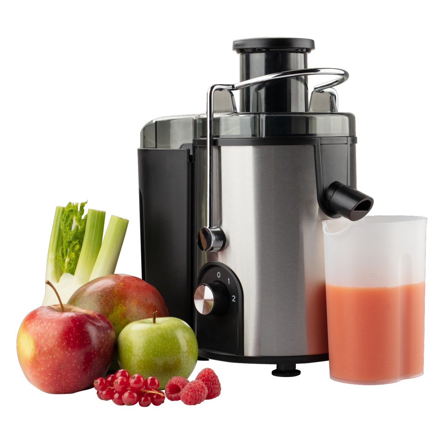 Gorenje Kitchen Juicer - JC400BE - 400W 1.2L Pulp Container XL Tube Inox Black — Buy in Cyprus with Fast Delivery