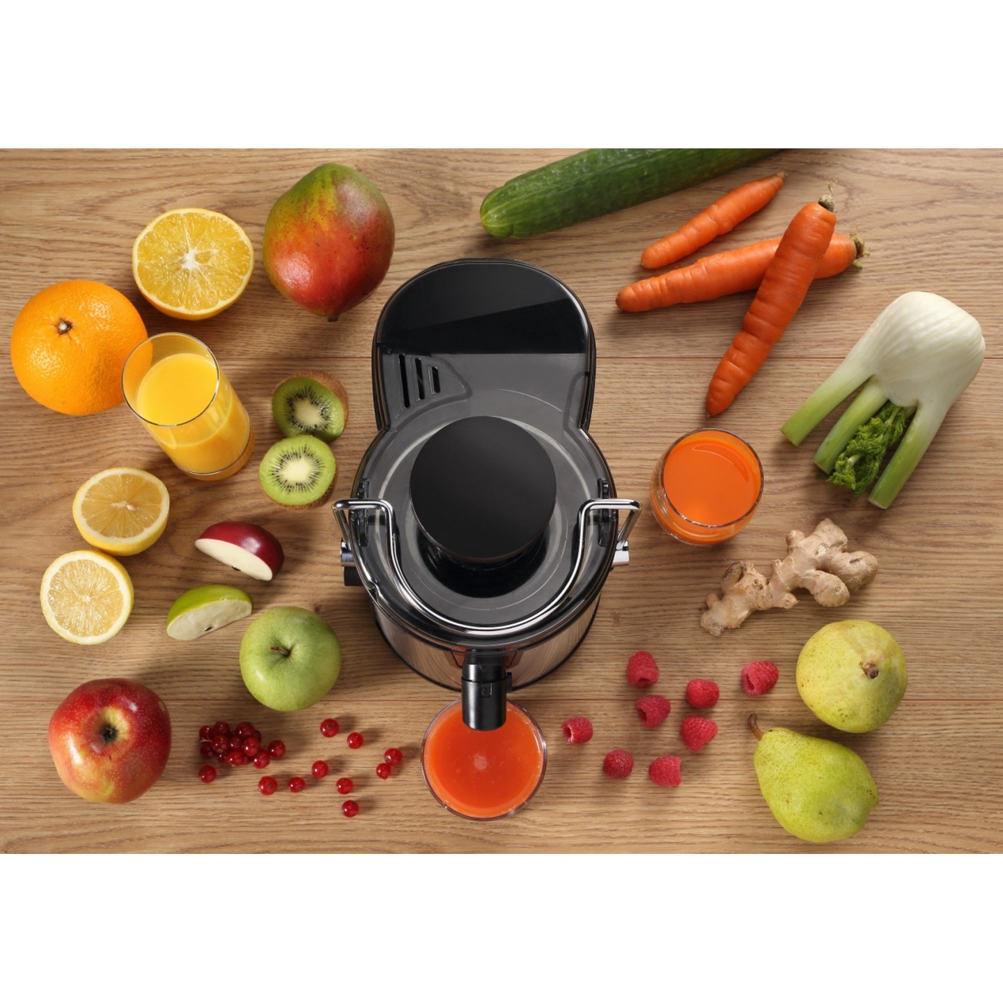 Gorenje Kitchen Juicer - JC400BE - 400W 1.2L Pulp Container XL Tube Inox Black — Buy in Cyprus with Fast Delivery