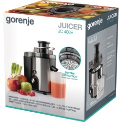 Buy Gorenje Kitchen Juicer - JC400BE - 400W 1.2L Pulp Container XL Tube Inox Black in Cyprus, Nicosia, Limassol, Larnaka, Pafos