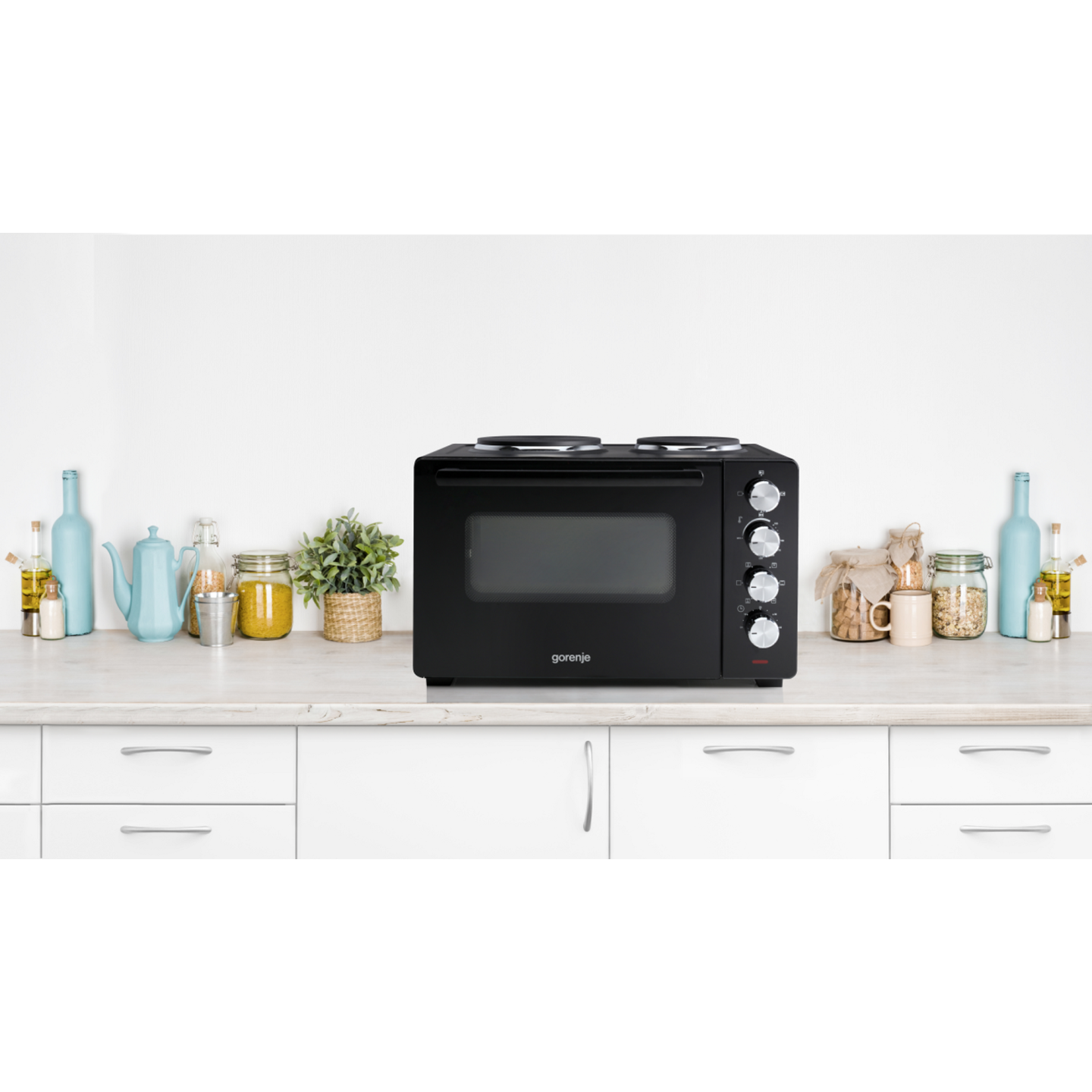 Gorenje Kitchen Oven - OM30GBX - 1000W 30L with Hot Plates — Buy in Cyprus with Fast Delivery