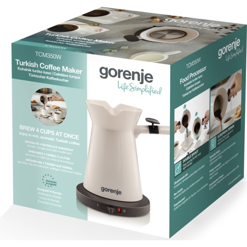 Buy Gorenje Kitchen Coffee Maker Cyprus 350ml Double Pouring - TCM350W - White in Cyprus, Nicosia, Limassol, Larnaka, Pafos