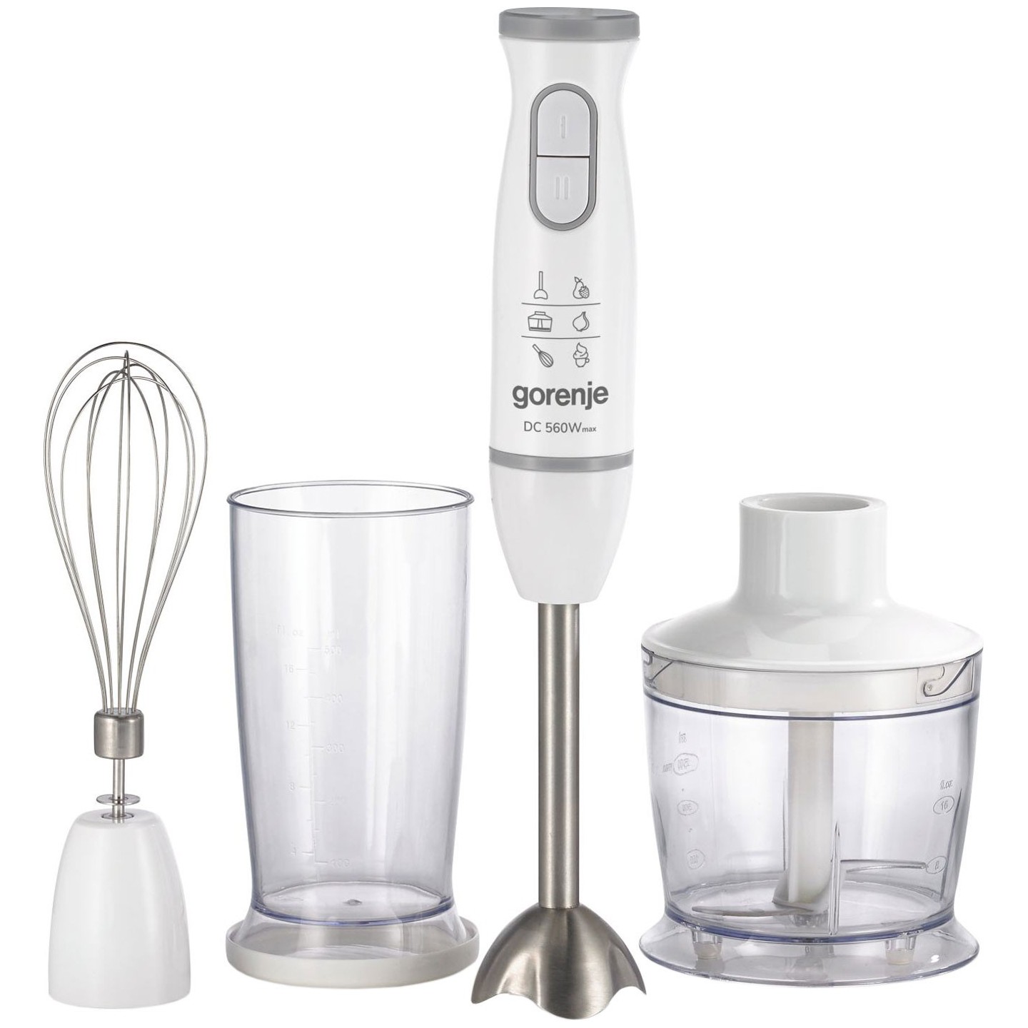 Gorenje Kitchen Blender Hand Mixer & Chopper - HBC564QW - 560W White — Buy in Cyprus with Fast Delivery