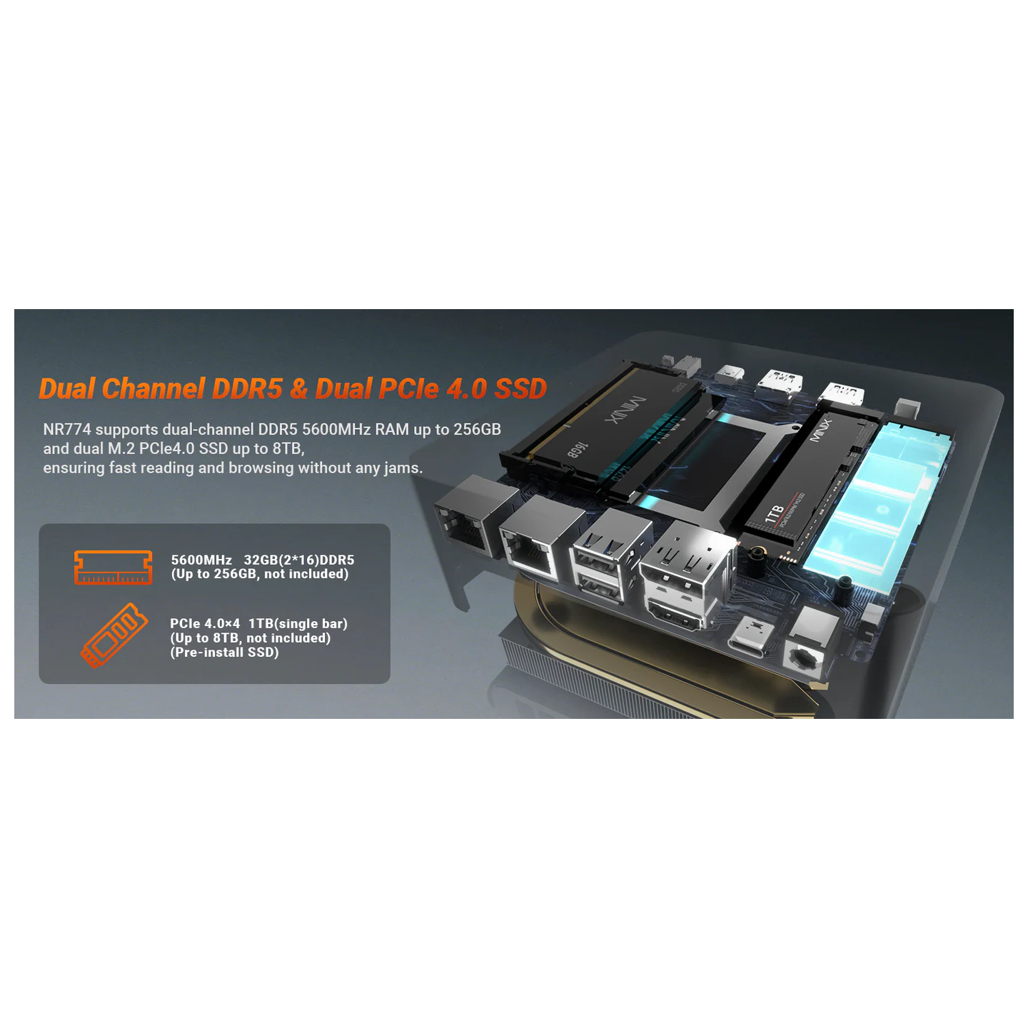 MINIX NGC NR774 Ryzen 7 8745HS 32GB DDR5 1TB SSD Mini PC (Boxed) — Buy in Cyprus with Fast Delivery