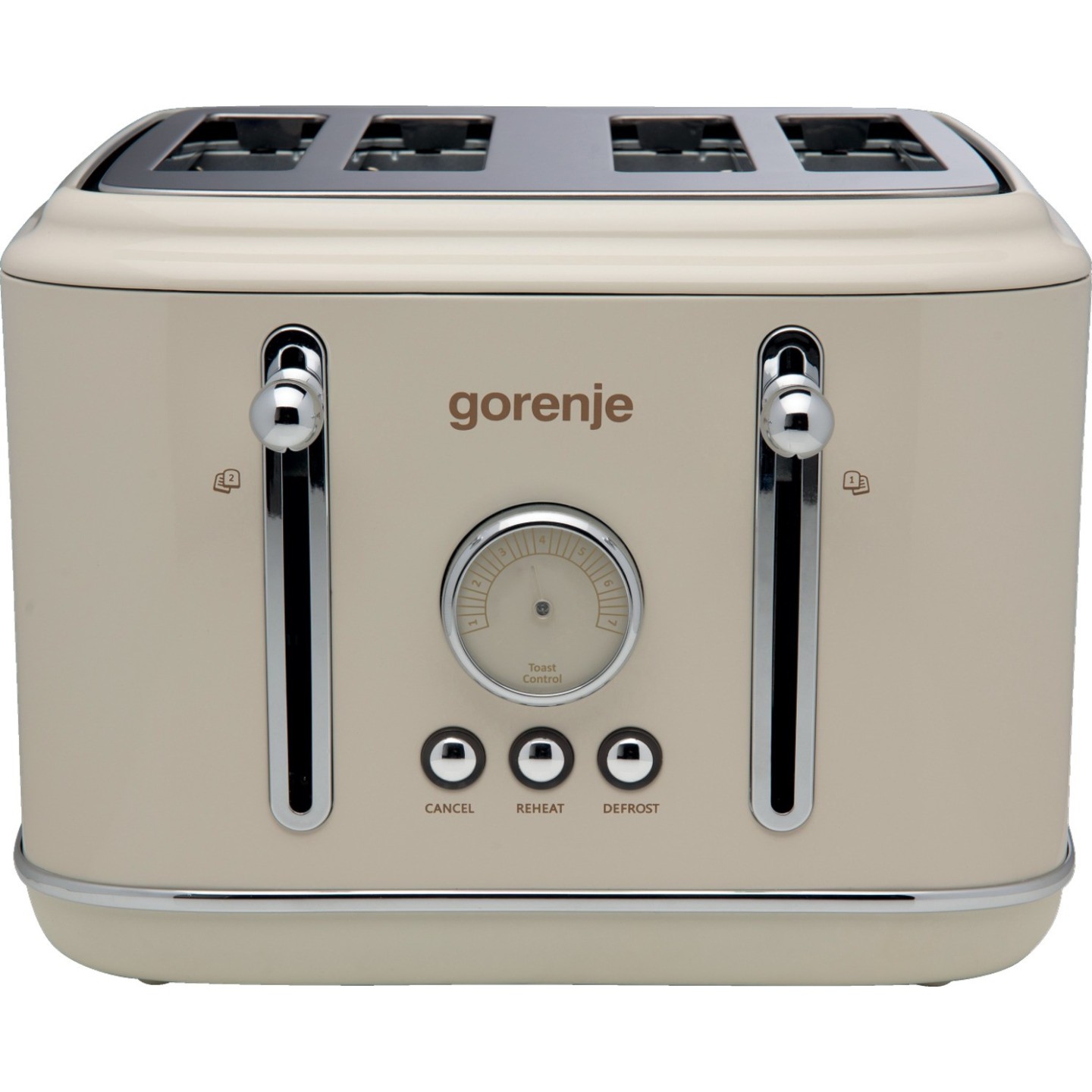 Gorenje Kitchen Toaster - T2300CLIN - 2300W 4 Slots 6 Heating Levels Classico Ivory — Buy in Cyprus with Fast Delivery