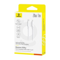 Buy Baseus Cable Lightning to USB-C Silky Series 1.0m White in Cyprus, Nicosia, Limassol, Larnaka, Pafos