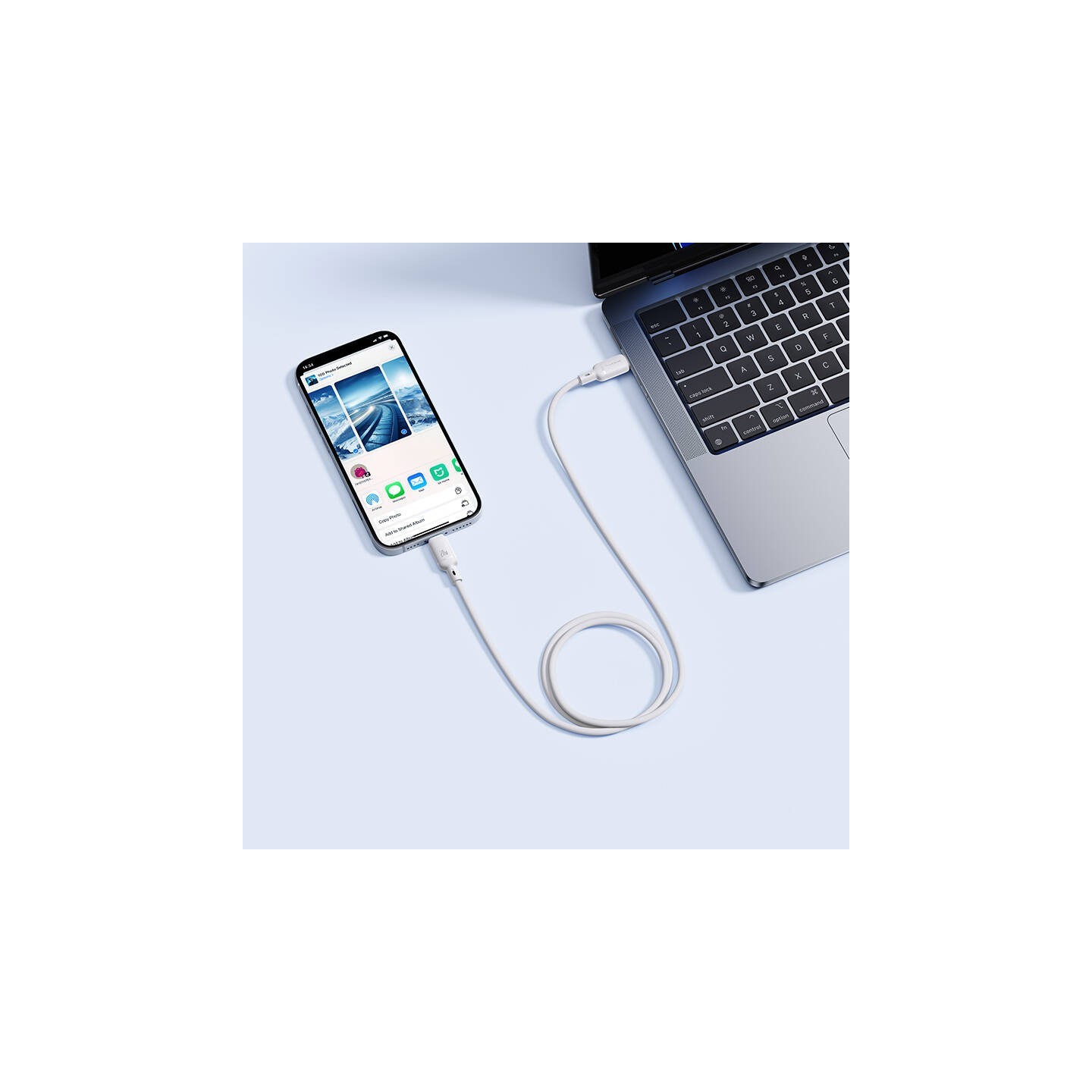 Baseus Cable Lightning to USB-C Silky Series 1.0m White — Buy in Cyprus with Fast Delivery