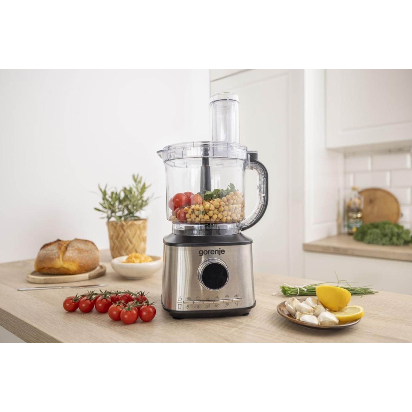 Gorenje Kitchen Blender Food Processor 1500W with 8 attachments - SBR1500E - Black Stainless