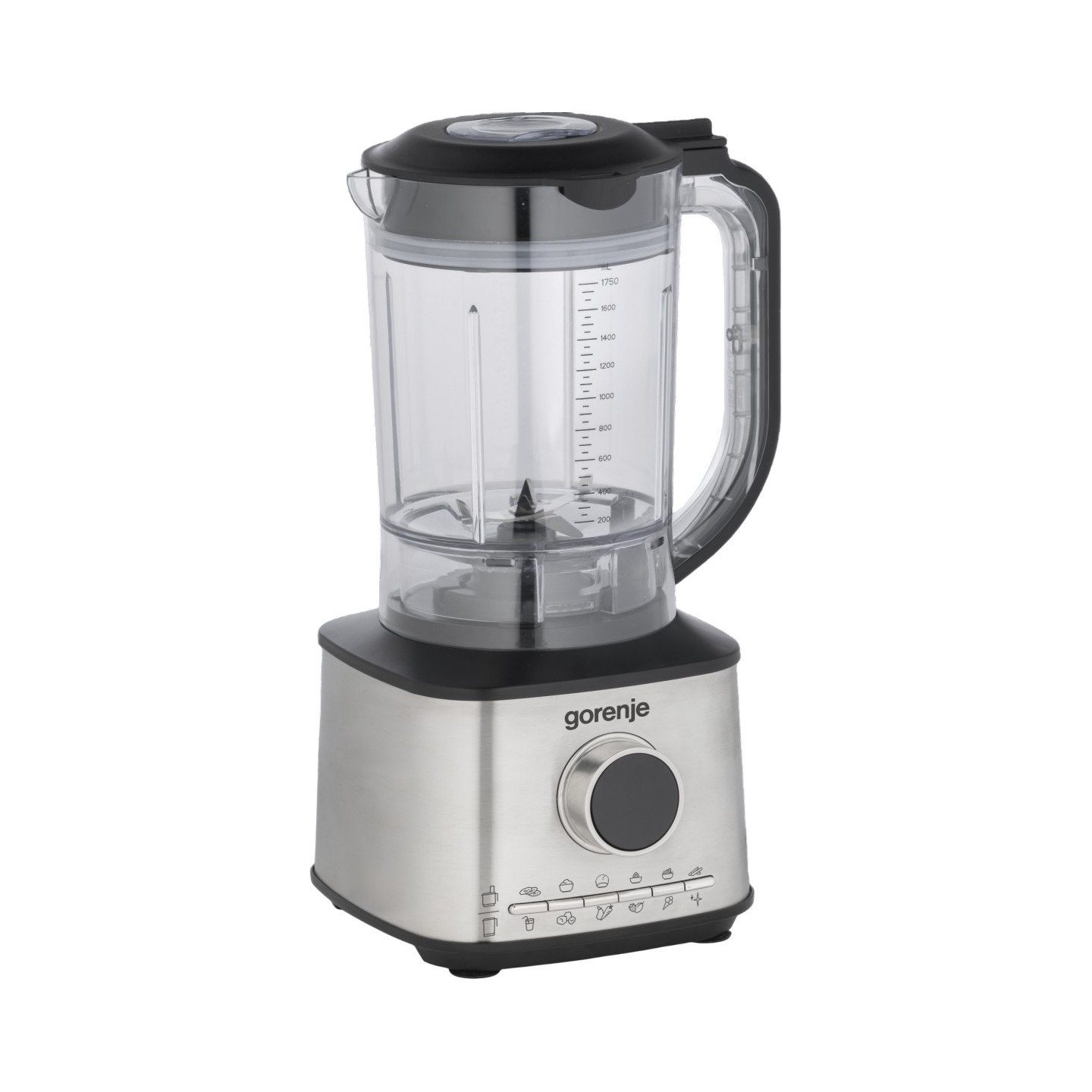 Gorenje Kitchen Blender Food Processor 1500W with 8 attachments - SBR1500E - Black Stainless