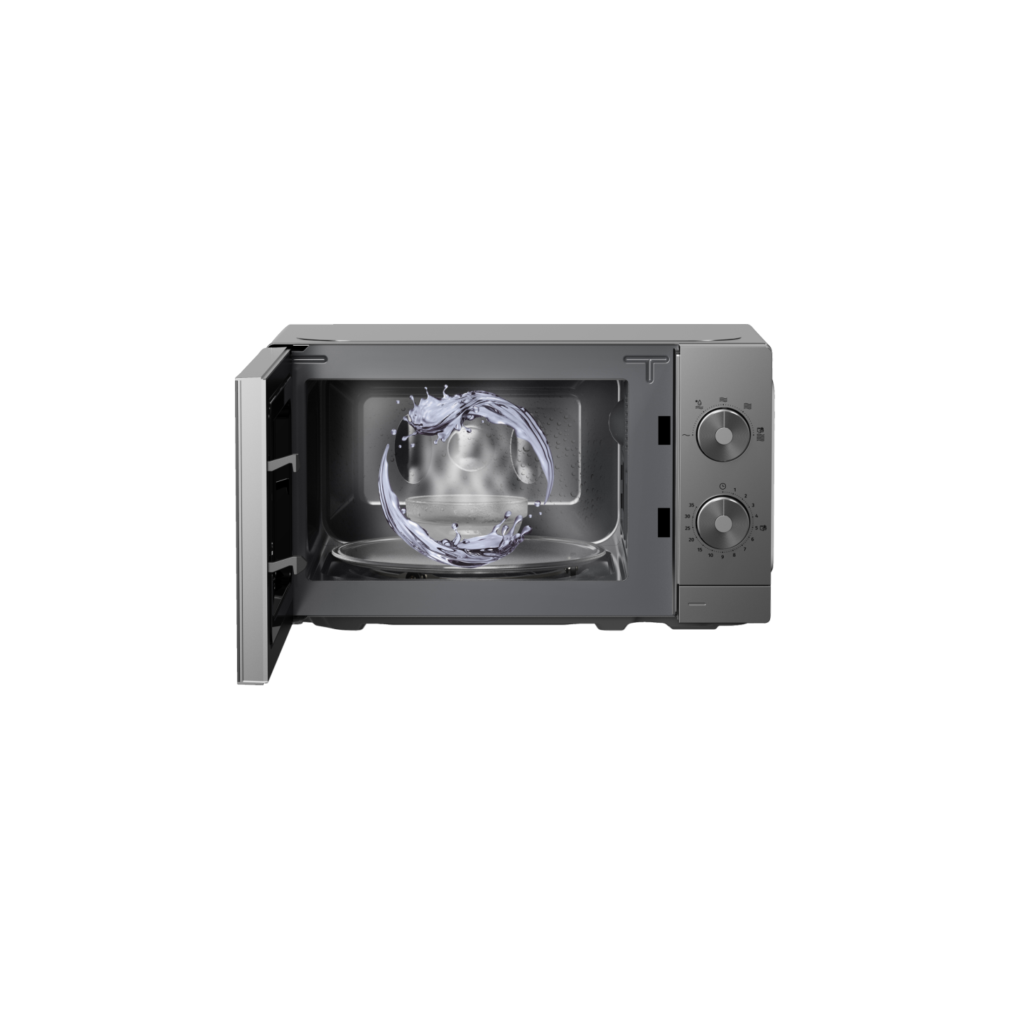 Gorenje Kitchen Microwave Oven - MO20E1T4 - 700W 20L 5 Programs Manual Knots Titanium — Buy in Cyprus with Fast Delivery