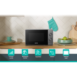 Buy Gorenje Kitchen Microwave Oven - MO20E1T4 - 700W 20L 5 Programs Manual Knots... in Cyprus, Nicosia, Limassol, Larnaka, Pafos