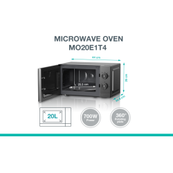 Buy Gorenje Kitchen Microwave Oven - MO20E1T4 - 700W 20L 5 Programs Manual Knots... in Cyprus, Nicosia, Limassol, Larnaka, Pafos
