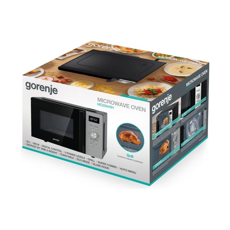 Buy Gorenje Kitchen Microwave Oven - MO20A4XH - 800W + Grill 1000W 20L 11 Progra... in Cyprus, Nicosia, Limassol, Larnaka, Pafos