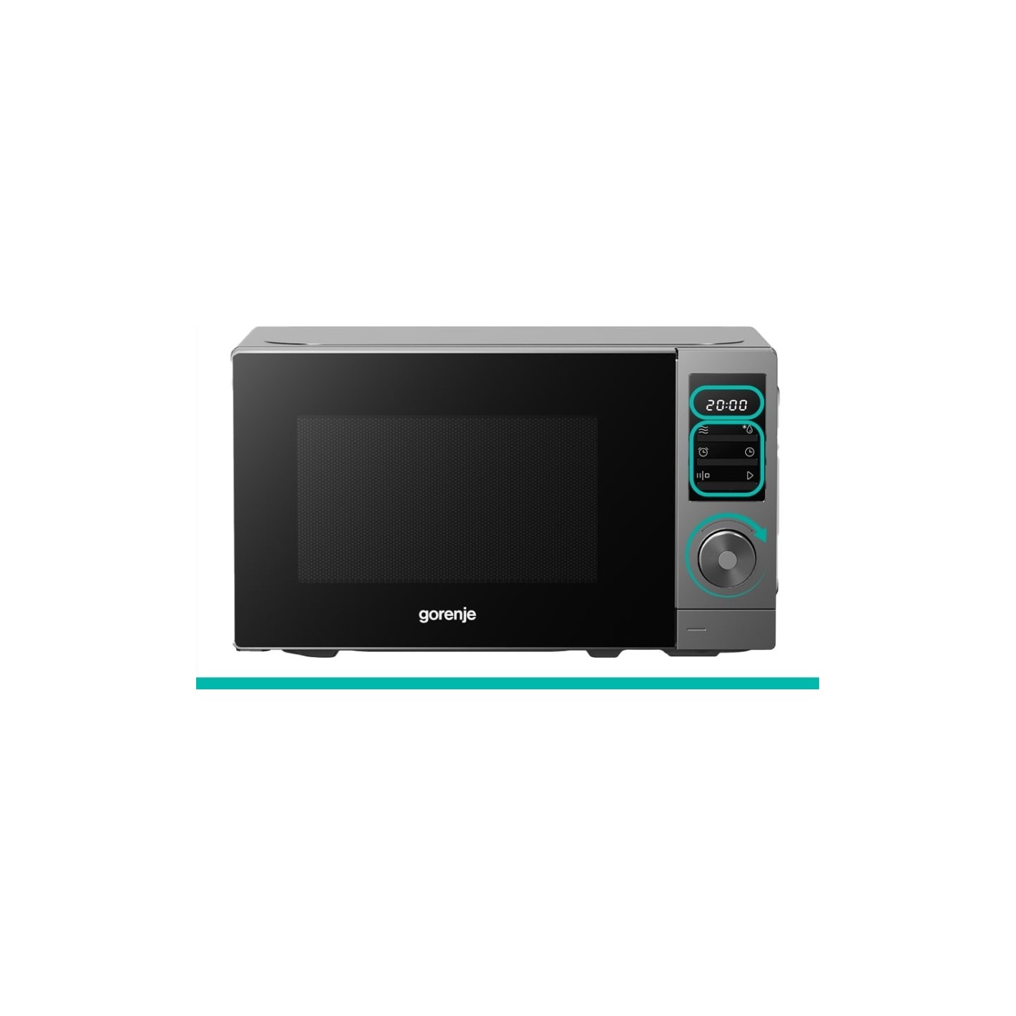 Gorenje Kitchen Microwave Oven - MO20A3T4 - 700W 20L 8 Programs Digital Screen Titanium — Buy in Cyprus with Fast Delivery