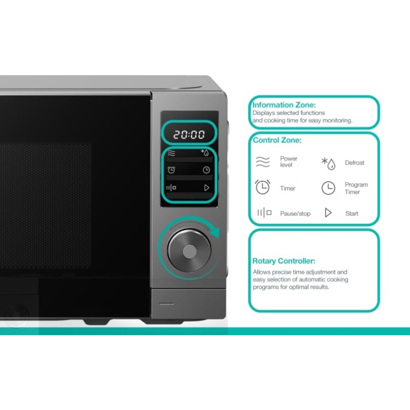 Buy Gorenje Kitchen Microwave Oven - MO20A3T4 - 700W 20L 8 Programs Digital Scre... in Cyprus, Nicosia, Limassol, Larnaka, Pafos