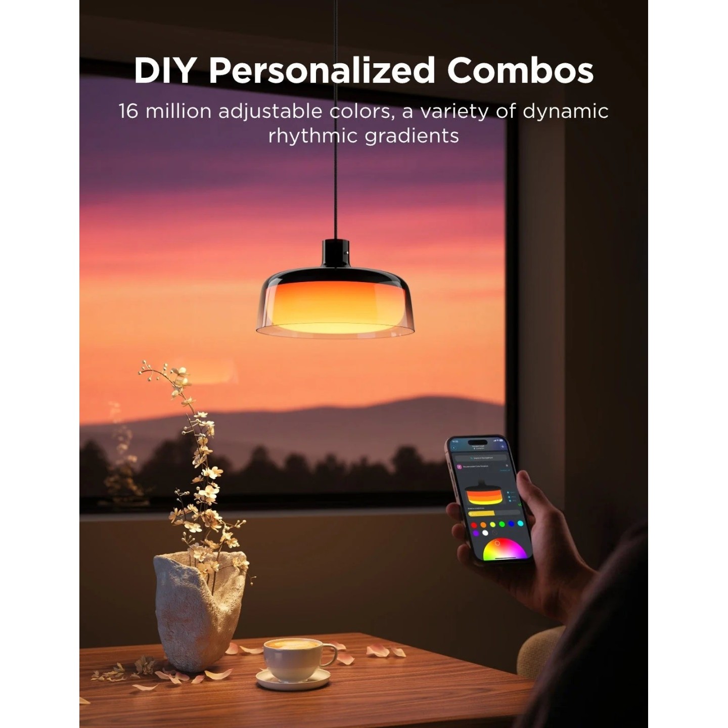 Govee Lamp Ceiling Smart LED Pendant Light - H60C13F1 - RGBICWW + RGBICWW — Buy in Cyprus with Fast Delivery